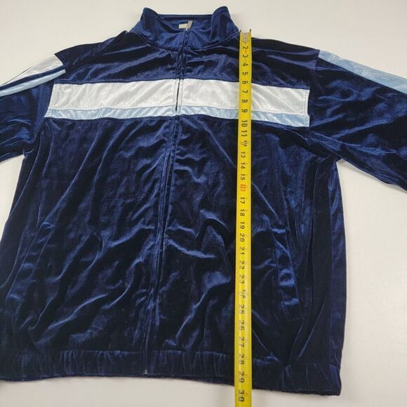 GODBODY Velour Track Jacket Mens 2XL Hip Hop Vintage Rap Full Zip Vtg 90s Y2k - Picture 3 of 9
